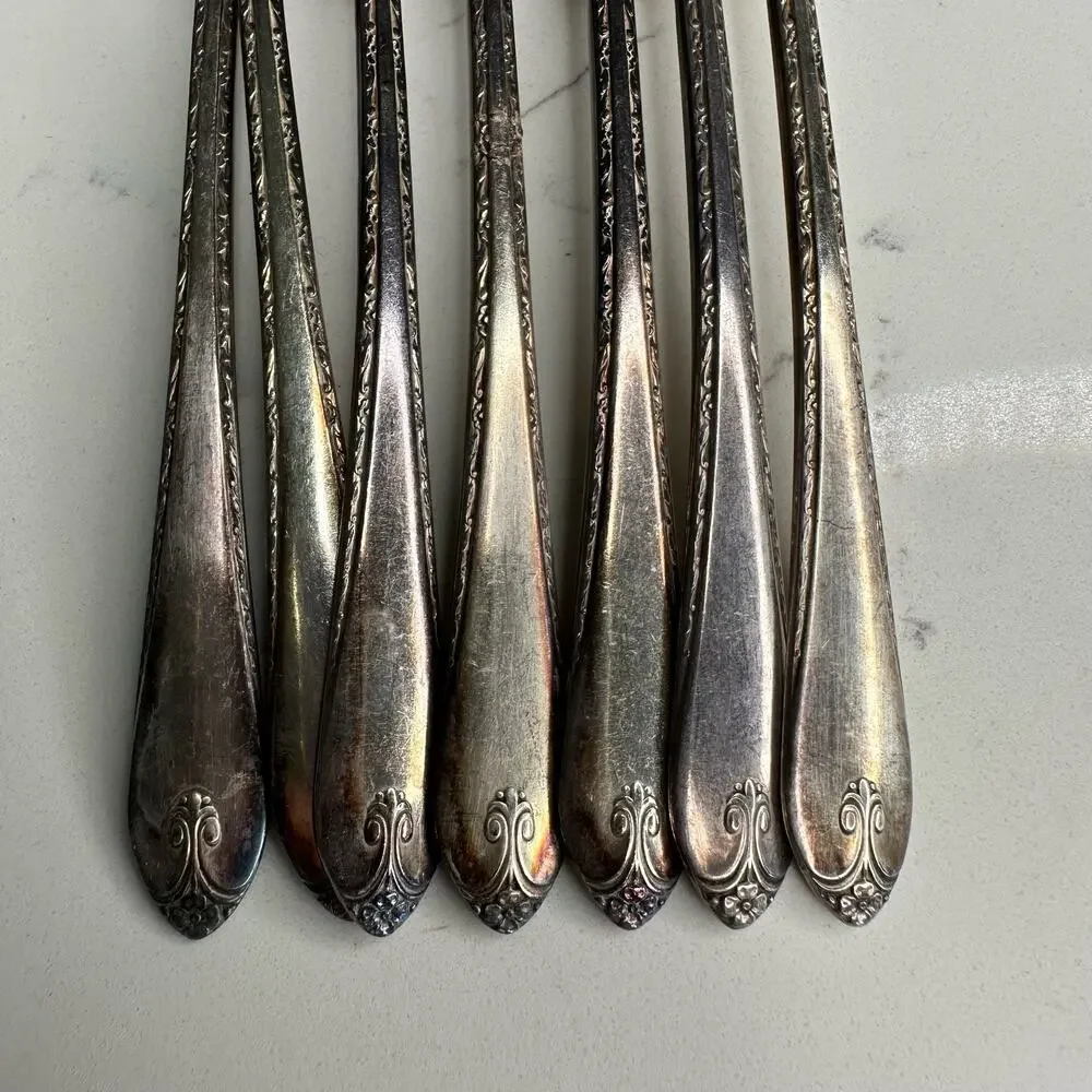 Rogers & Sons International Silver Flatware in Exquisite Pattern 1940s 43 pc
